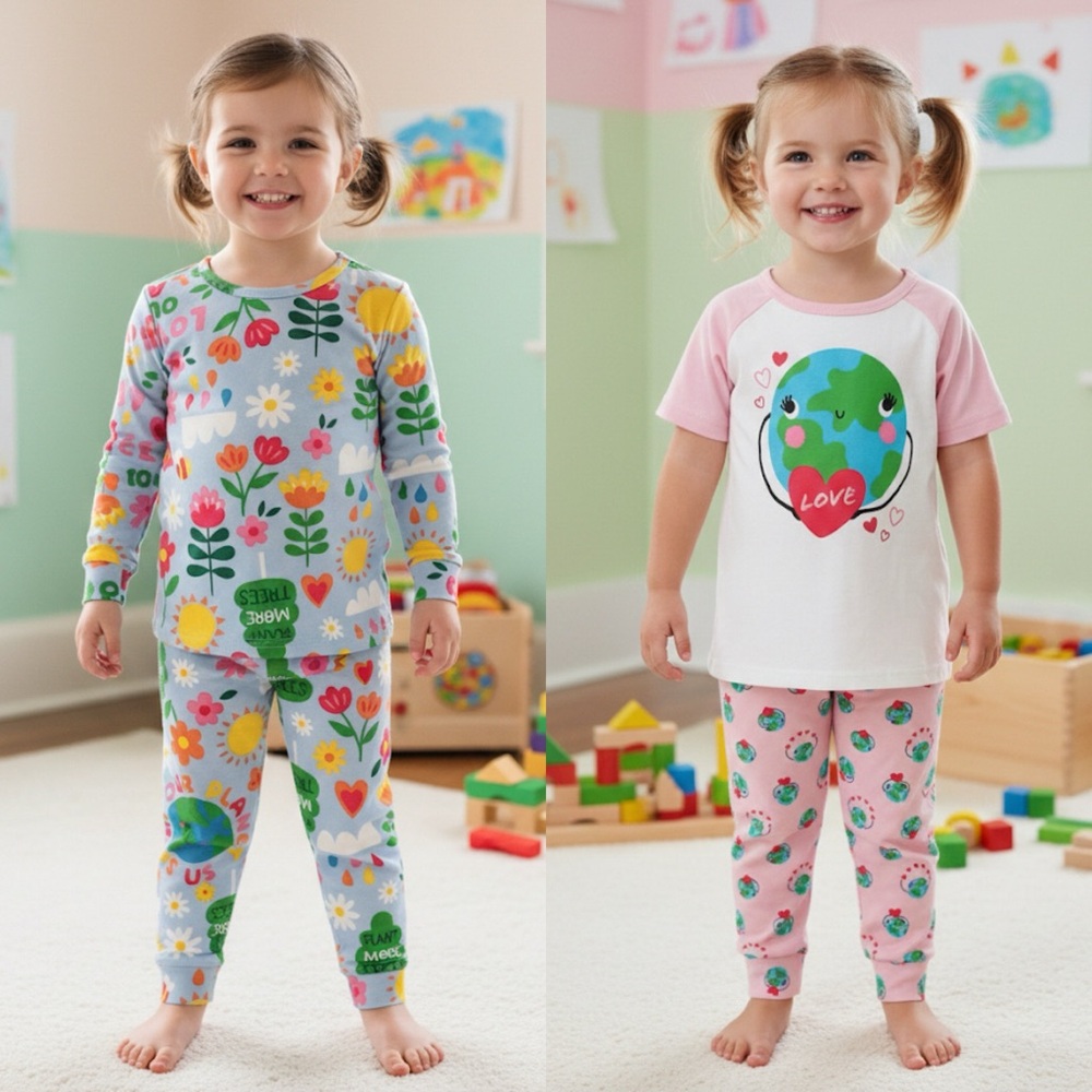 New! PJ Place Pajama Set Bundle of 2 Sets New Without Tags Toddler Girls 3T